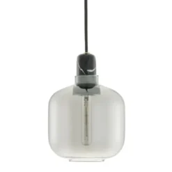 Lampa Wisząca Amp Okrągła Przydymiony Czarny Normann Copenhagen