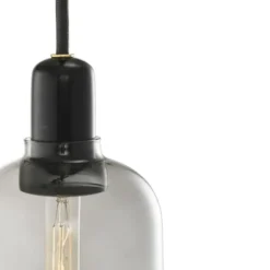 Lampa Wisząca Amp Okrągła Przydymiony Czarny Normann Copenhagen