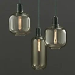 Lampa Wisząca Amp Okrągła Przydymiona Mosiądz Normann Copenhagen