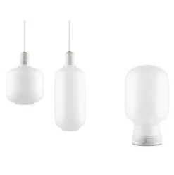 Lampa Wisząca Amp Podłużna Biała Normann Copenhagen