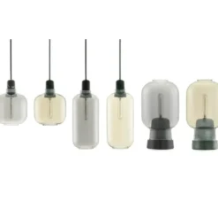 Lampa Wisząca Amp Podłużna Przydymiony Czarny Normann Copenhagen