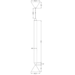 Lampa Wisząca Apollo 59 Morski Błękit Mosiądz Pholc