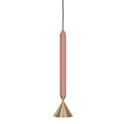 Lampa Wisząca Apollo 39 Różowa Mosiądz Pholc