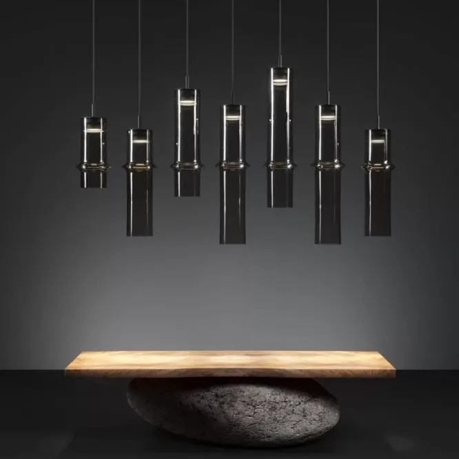 Lampa Wisząca Bamboo Forest 60 Cm Przydymiony Brąz Brokis