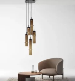 Lampa Wisząca Bamboo Forest 30 Cm Przydymiony Brąz Brokis