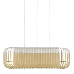 Lampa Wisząca Bamboo Oval 78 Cm Biała Forestier