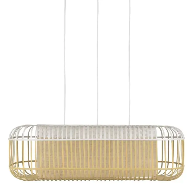 Lampa Wisząca Bamboo Oval 78 Cm Biała Forestier