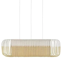 Lampa Wisząca Bamboo Oval 80 Cm Biała Forestier