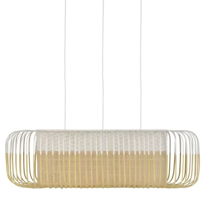 Lampa Wisząca Bamboo Oval 80 Cm Biała Forestier