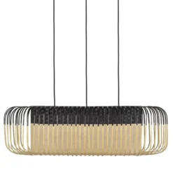 Lampa Wisząca Bamboo Oval 80 Cm Czarna Forestier