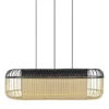 Lampa Wisząca Bamboo Oval 78 Cm Czarna Forestier