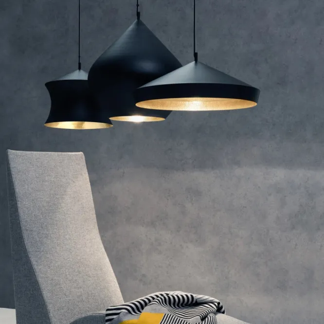 Lampa Wisząca Beat Stout Czarna Tom Dixon