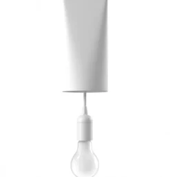 Lampa Wisząca Ceramiczna Narrow Biała Moebe