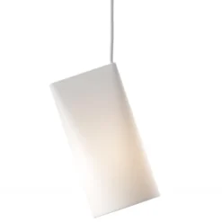 Lampa Wisząca Ceramiczna Narrow Biała Moebe