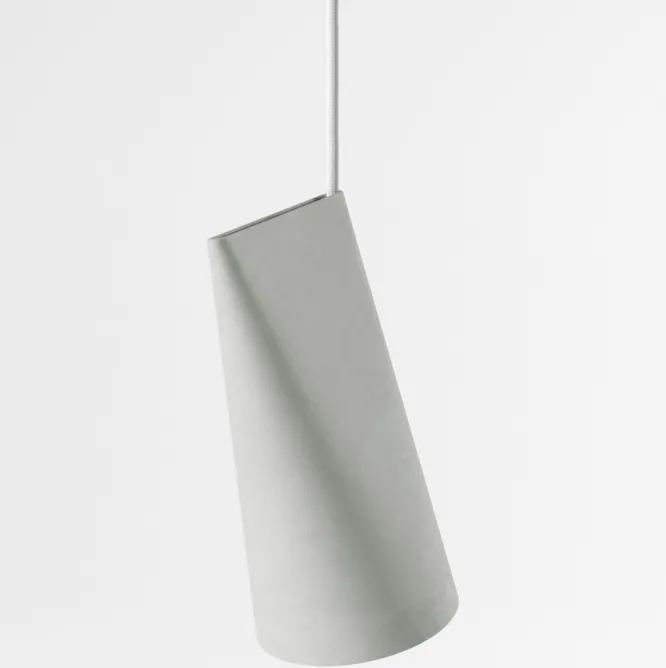 Lampa Wisząca Ceramiczna Narrow Jasnoszara Moebe