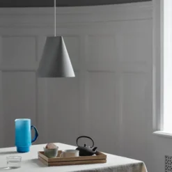Lampa Wisząca Ceramiczna Wide Jasnoszara Moebe