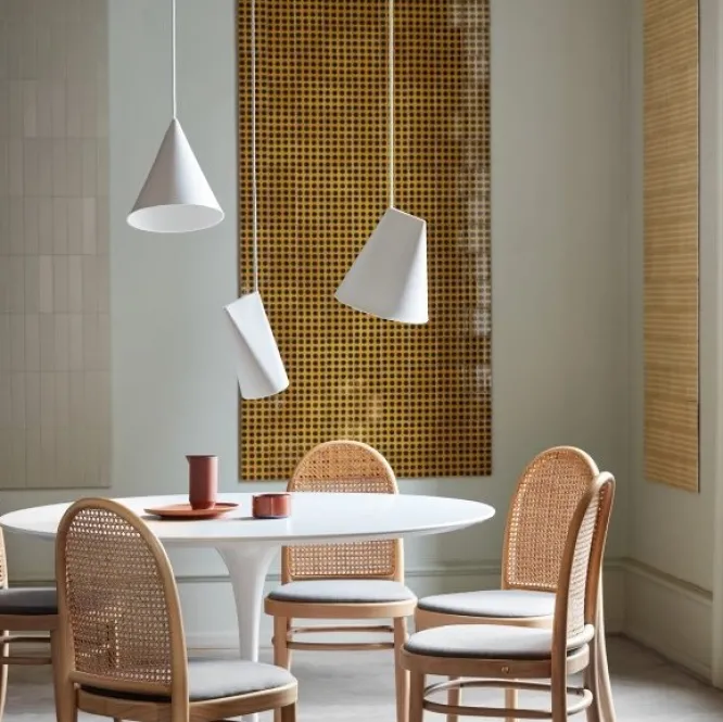 Lampa Wisząca Ceramiczna Wide Biała Moebe