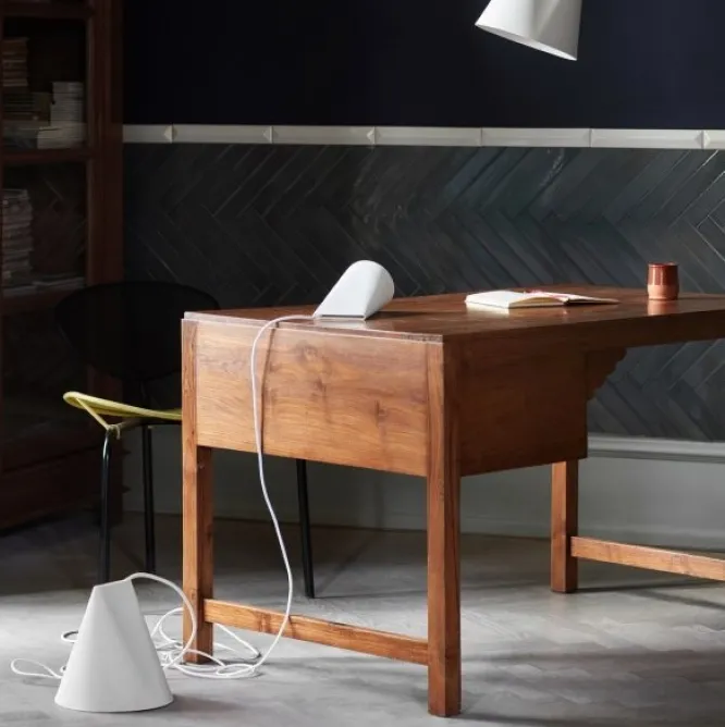 Lampa Wisząca Ceramiczna Wide Biała Moebe