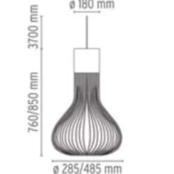 Lampa Wisząca Chasen Czarna Flos