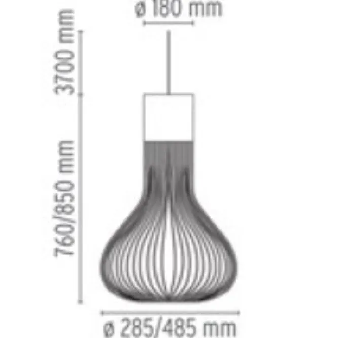 Lampa Wisząca Chasen Czarna Flos