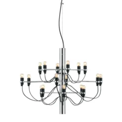 Lampa Wisząca 2097/18 Clear Bulbs Chromowana Flos