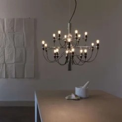 Lampa Wisząca 2097/18 Clear Bulbs Chromowana Flos