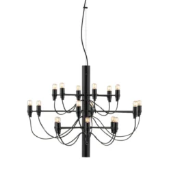 Lampa Wisząca 2097/18 Clear Bulbs Czarna Matowa Flos