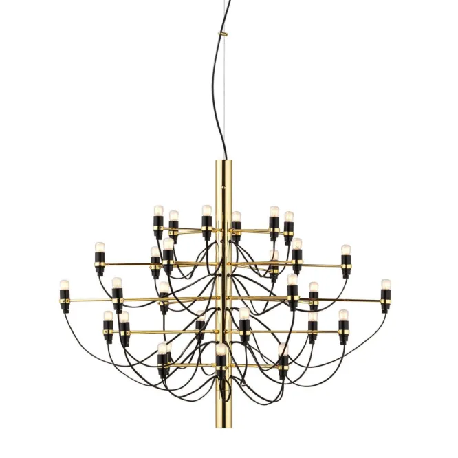 Lampa Wisząca 2097/30 Clear Bulbs Mosiężna Flos