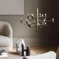 Lampa Wisząca 2097/18 Clear Bulbs Mosiężna Flos