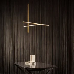 Lampa Wisząca Coordinates S1 Aluminium W Kolorze Szampańskim Flos