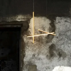 Lampa Wisząca Coordinates S1 Aluminium W Kolorze Szampańskim Flos