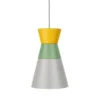 Lampa Wisząca Dance All Night Żółto-Zielono-Szara Grupa Products