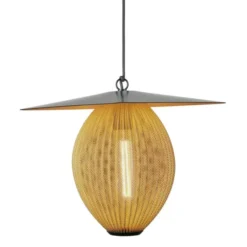 Lampa Wisząca Do Ogrodu Satellite 27 Cm Musztardowa Gubi