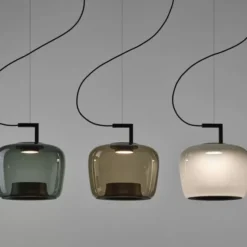 Lampa Wisząca Double Medium Przydymiona Szara Brokis