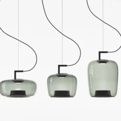Lampa Wisząca Double Medium Przydymiona Szara Brokis