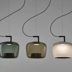 Lampa Wisząca Double Short Przydymiona Szara Brokis