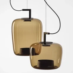 Lampa Wisząca Double Short Przydymiona Szara Brokis