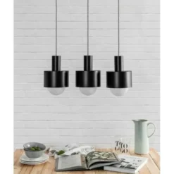 Lampa Wisząca Enkel 3 Czarna Ummo