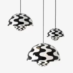 Lampa Wisząca Flowerpot Vp7 Czarno-Biała Andtradition
