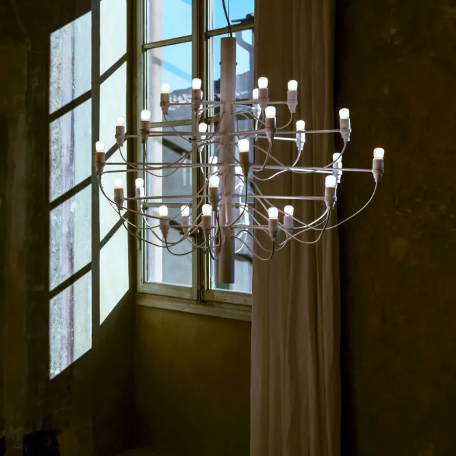 Lampa Wisząca 2097/30 Frosted Bulbs Chromowana Flos