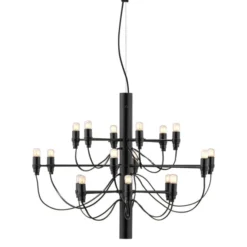 Lampa Wisząca 2097/18 Frosted Bulbs Czarna Matowa Flos
