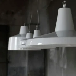 Lampa Wisząca Gangster Biała 48 Cm Karman