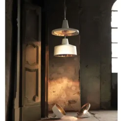 Lampa Wisząca Gangster Biała 35 Cm Karman
