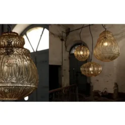 Lampa Wisząca Ginger Jasnożółta 30X20 Cm Karman