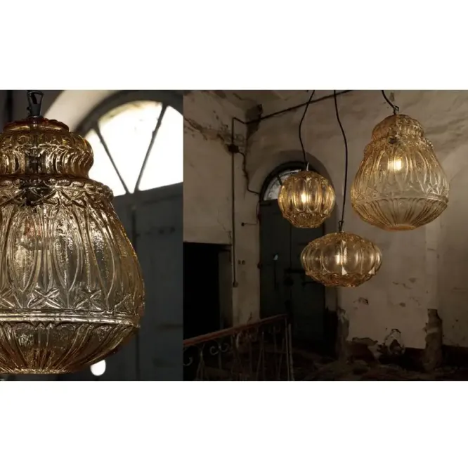 Lampa Wisząca Ginger Jasnożółta 30X20 Cm Karman