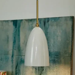 Lampa Wisząca Grashoppa Alabastrowa Biel Gubi