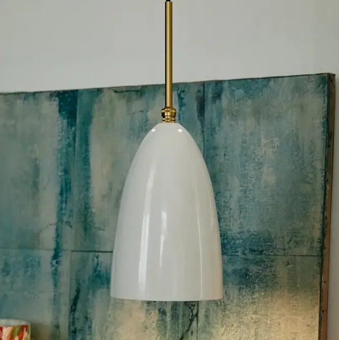 Lampa Wisząca Grashoppa Alabastrowa Biel Gubi