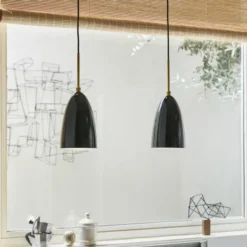 Lampa Wisząca Grashoppa Czarna Połysk Gubi