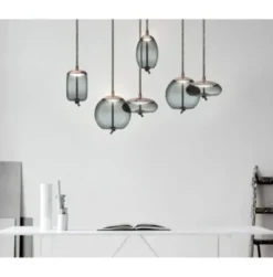 Lampa Wisząca Knot Sfera Przydymiony Szary Brokis