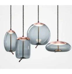 Lampa Wisząca Knot Sfera Przydymiony Szary Brokis